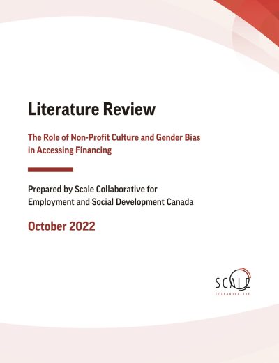 Literature Review The Role of Non-Profit Culture and Gender Bias in Accessing Financing - Preview Image